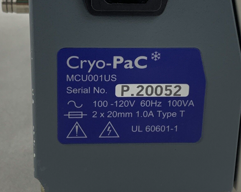Cryo-Pac McU001US Cryo Controller 100-120V 60hz 100VA Powers On Cryo Therapy