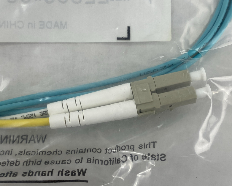 Belkin F2F402L7-01M-G LC to SC 1M LO Multimode Aqua 10Gb Fiber Optic Cable