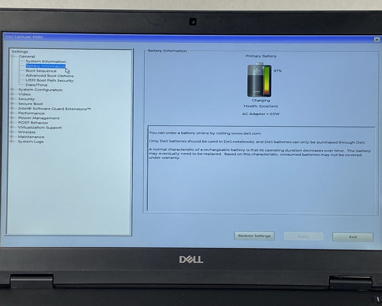 Dell Latitude 5590 Intel Core i5-7300U 2.60 GHz 8 GB RAM 15.6" No HDD No OS