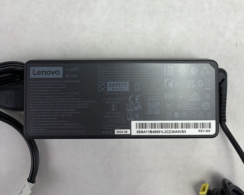 Lenovo PA-1900-74 90W 20V 4.5A Laptop AC Adapter Yellow Square Tip (Lot of 5)