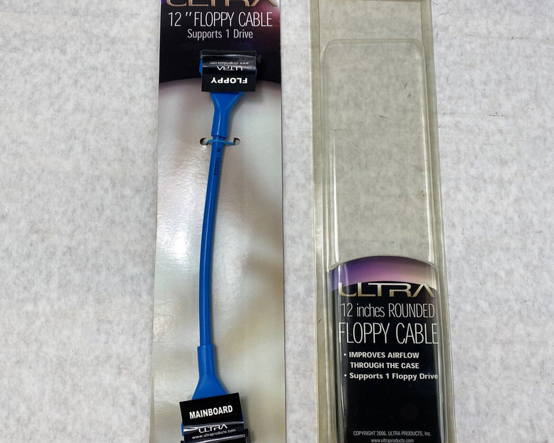 Ultra ULT33102 12" Floppy Cable IDC 34P Sockets 28AWG UL2651 34C (Lot of 3)