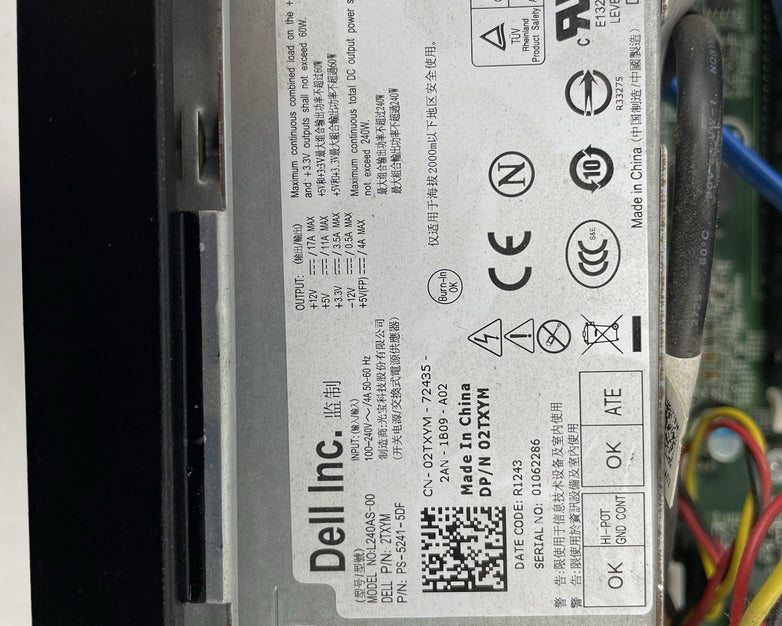 Dell Optiplex 3010 SFF Intel i3-3220 @ 3.3 GHz 4 GB RAM No HDD No OS