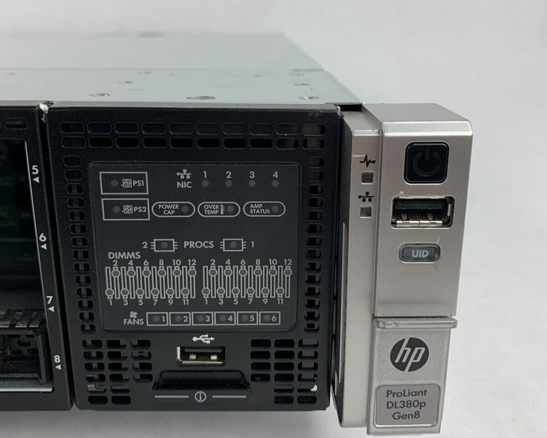HP ProLiant DL380p Gen 8 2x E5-2609 2.4 GHz 32 GB RAM NO HDD NO OS