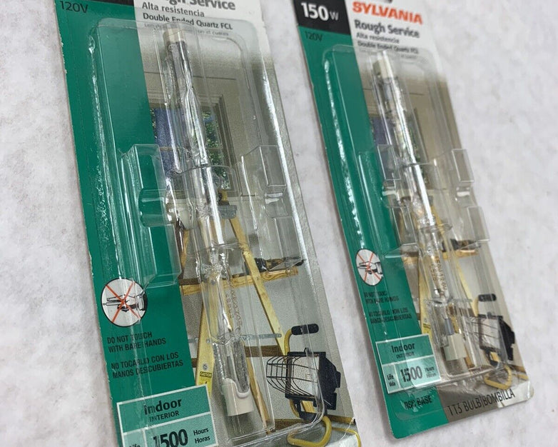 Lot of 2 Sylvania Double Ended Quartz 100w 120v 3 1/8”