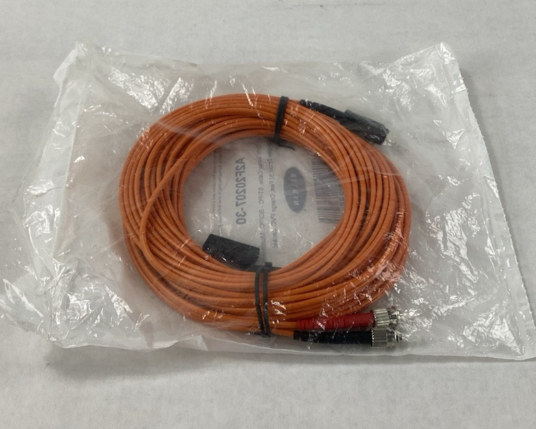 Belkin A2F20207-30 Fiber Optic Jumper Cable 30ft ST to SC Duplex Zipcord Orange