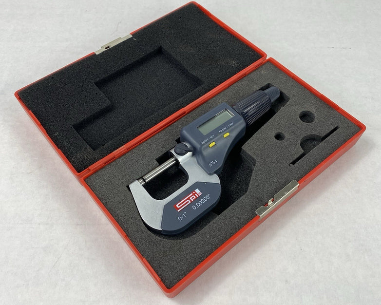 SPi Mechanical IP54 0-1" 0.00005" Outside Micrometer Untested