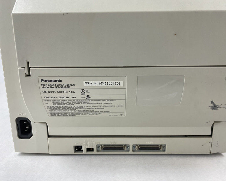 Panasonic KV-S2026C High Speed Color Document Scanner - Parts or Repair