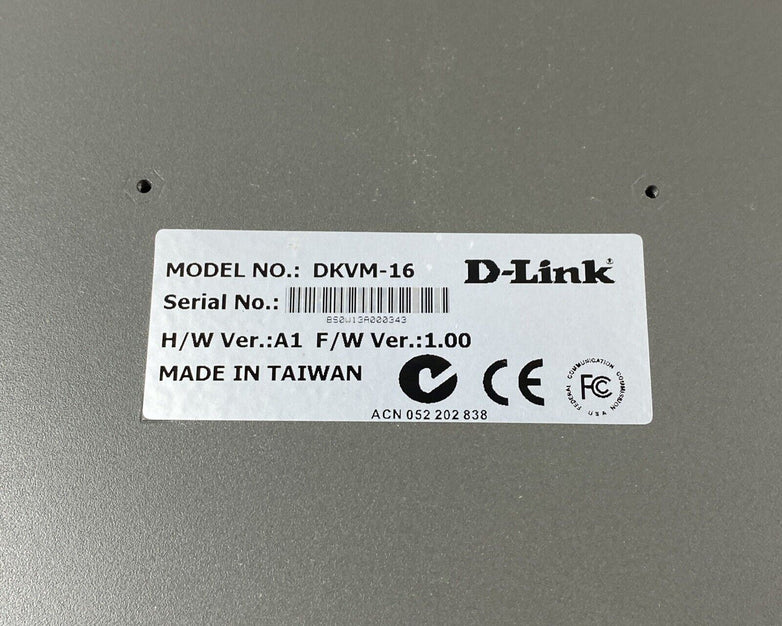 D-Link DKVM-16 PS/2 16-Port KVM Keyboard Video Mouse Switch