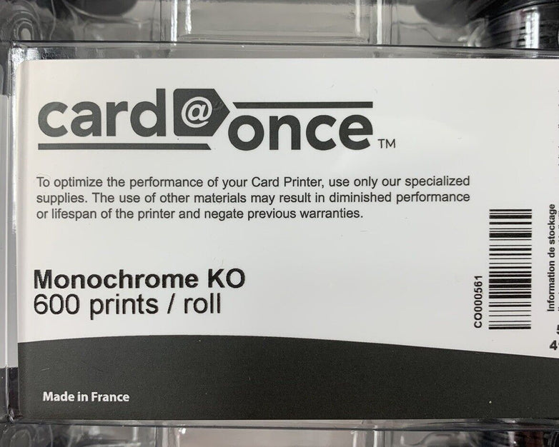 Card@Once R2F010P00095 Monochrome KO 600 Prints / Roll Ribbon Cartridge