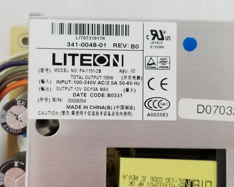 Cisco 341-0048-01 WS-C3750G-12S-S Power Supply Liteon PA-1151-2B