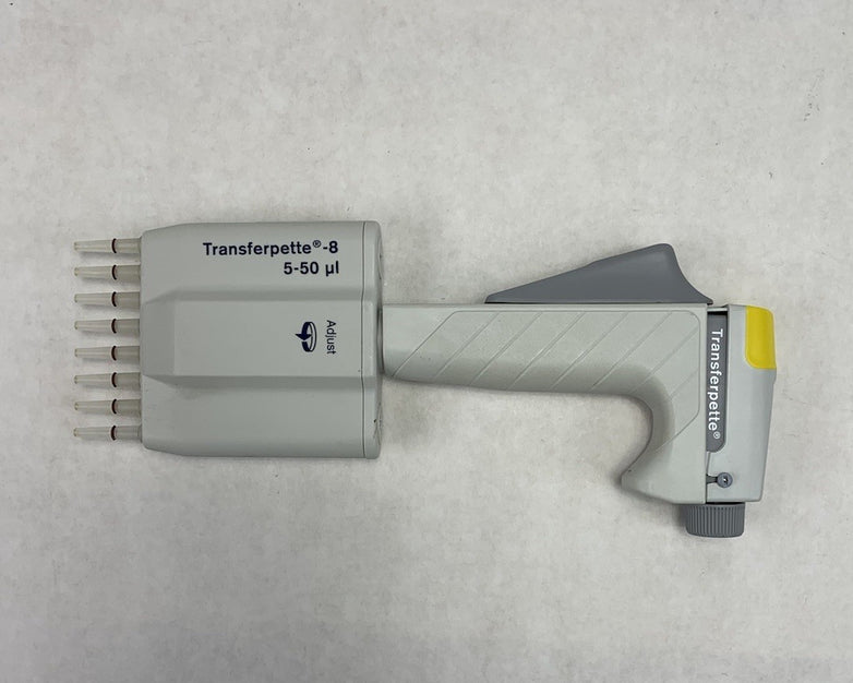 BrandTech Transferpette -8 5-50 µL 8 Channel Adjustable Pipette