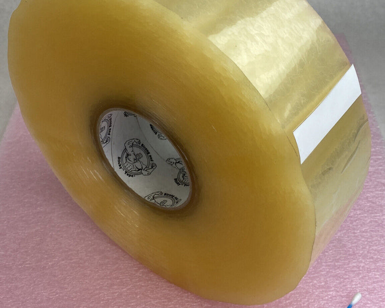 4 rolls Strong and Sticky 3191000 1.9 mil clear acrylic tape 3" x 1000 yd