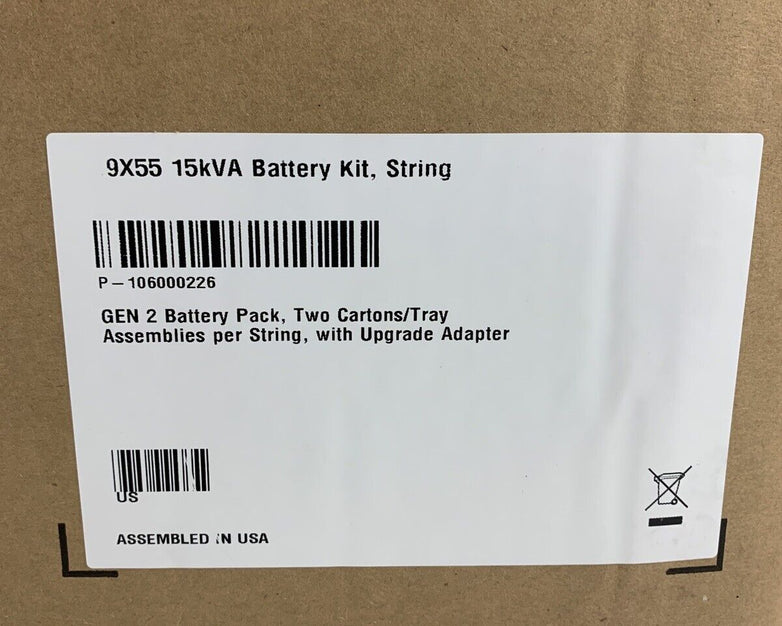 Eaton P-106000226 9X55 15kVA String Battery Kit Box Opened MFG 2023 Charge 2024