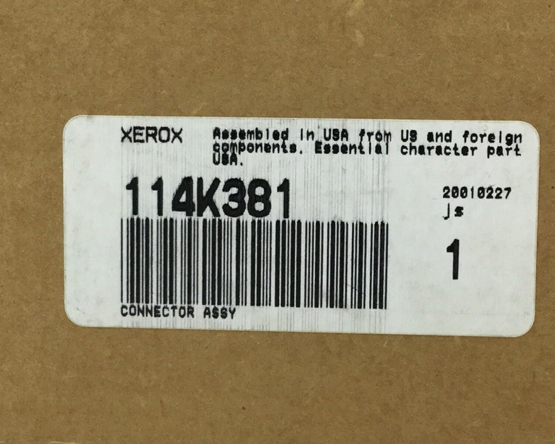 Genuine XEROX 114K381 Connector Assembly NEW in Sealed Box