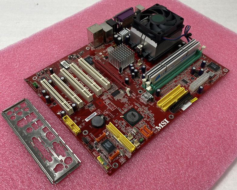 MSI 6702 Motherboard AMD Athlon 64 3400t 2.4GHz 1GB RAM w/ Shield
