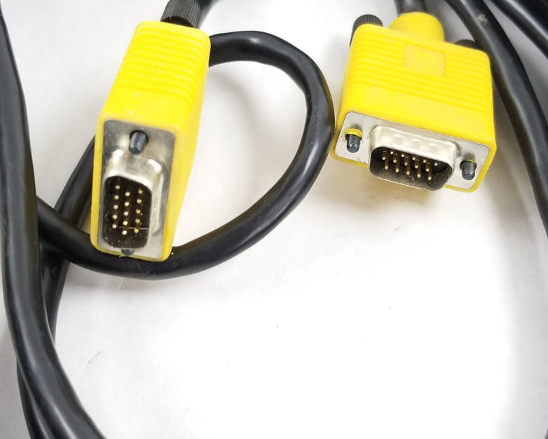 Lot of (2) Polycom Male to Male VGA Cable 25ft for VS4000 (P/N:09211-001)