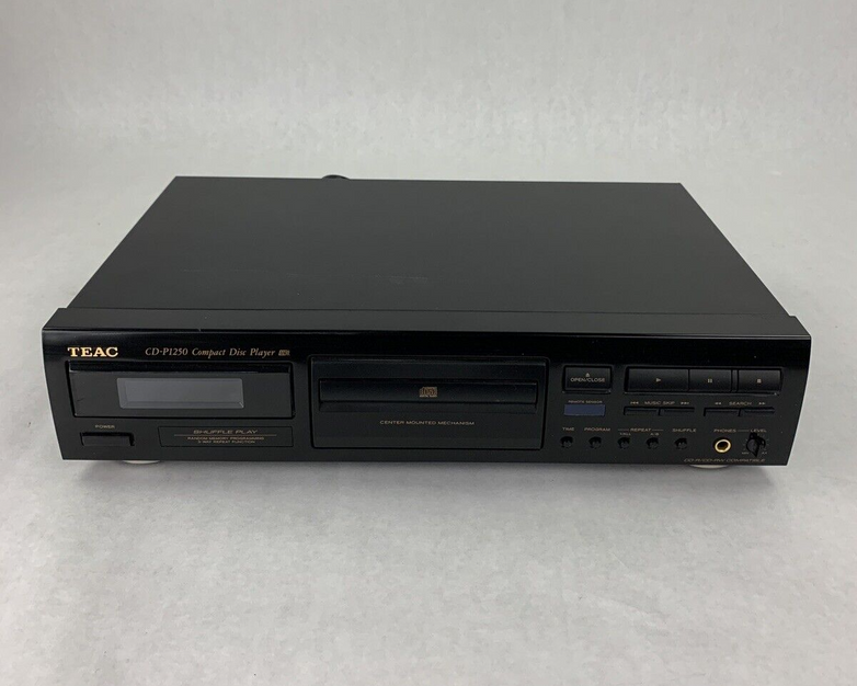 Teac CD-P1250 CD Player Tested has Bad CD Tray For Parts and Repair
