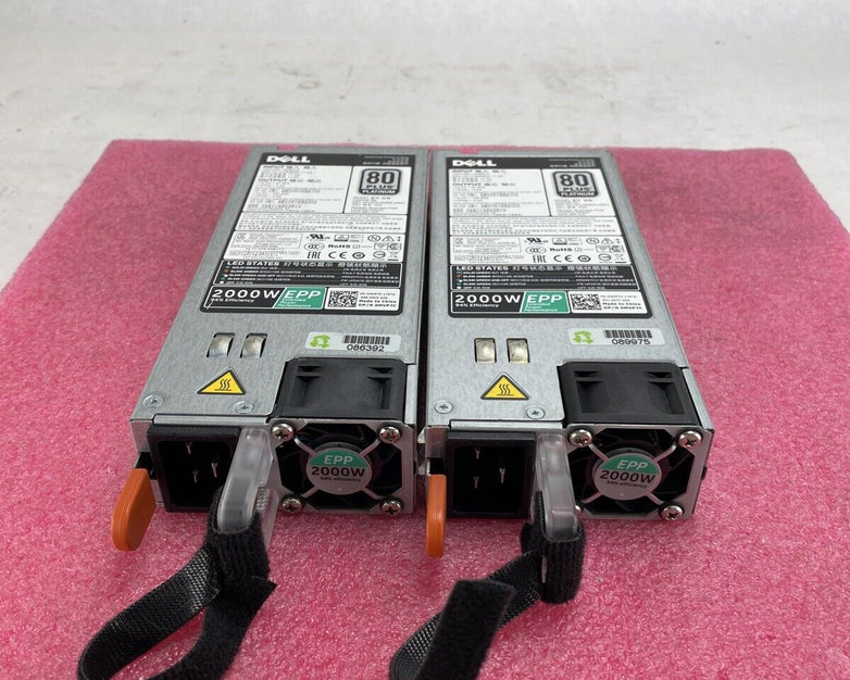 Lot of 2 Dell DMVP7C D2000E-S0 80 Plus Platinum 2000W Switching Power Supply