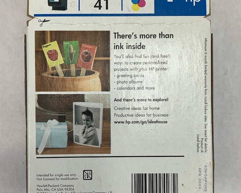 HP 51641A 41 Tri-Color Ink Cartridge Exp. 2006 (Lot of 2)