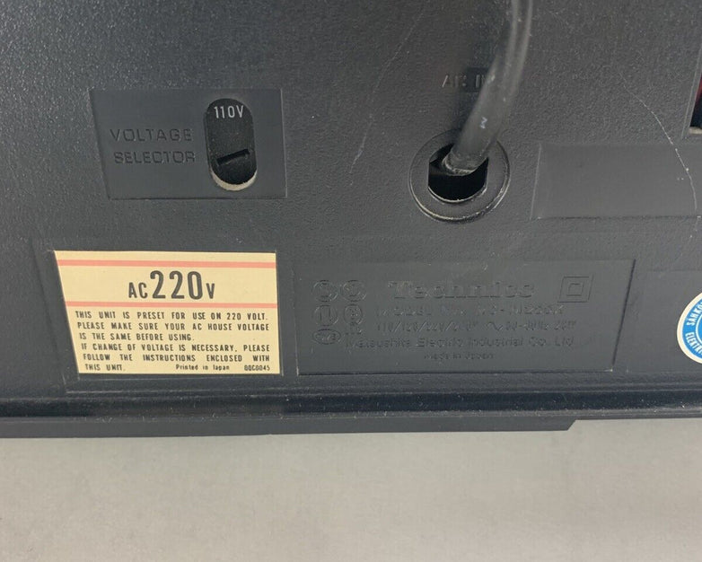Technics M255X Single Cassette Stereo Deck Bad Control Panel For Parts & Repair