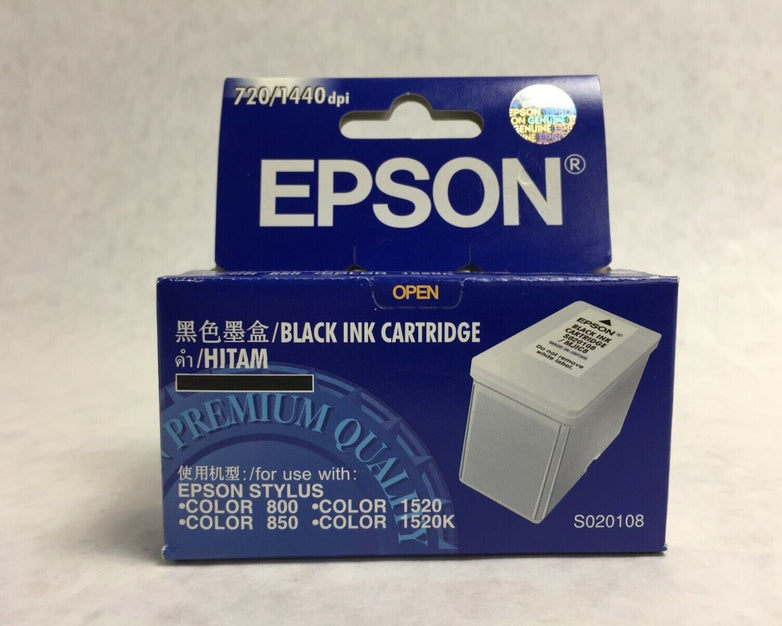 Epson Black Ink Cartridge S020108 (Lot of 3)
