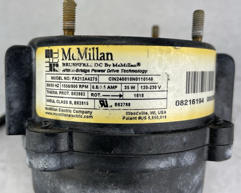 4275M PEMS Motor 1550/900 RPM 120/240V 35W fits McMillan Cold Zone Refrigerator