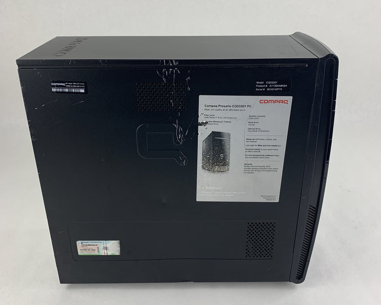 Compaq CQ5320y Desktop AMD Athlon II X2240 2.8 GHz 3 GB Ram No OS No HDD