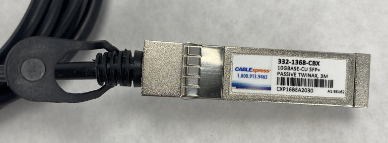 CableExpress 332-1368-CBX 10GBASE-CU SFP+ Passive Twinax Cable 3m