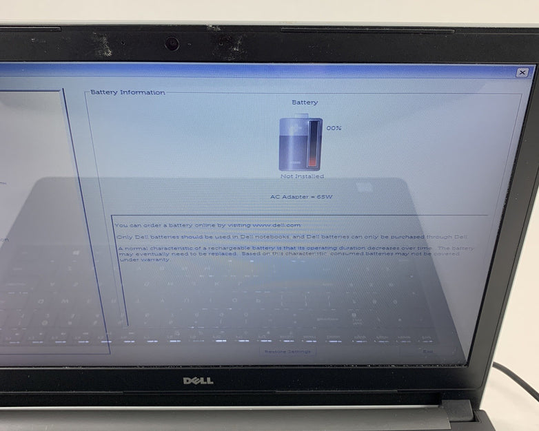 Dell Inspiron Laptop 5559 i5-6200U 2.3 GHz 8 GB Ram No OS No HDD No Batt No AC