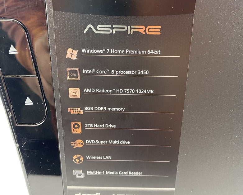 Acer Aspire M3970 MT Intel Core i5-3450 3.10GHz 8GB RAM No HDD No OS
