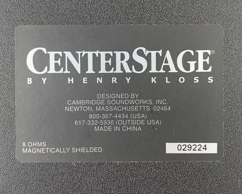 Cambridge Soundworks Centerstage By Henry Kloss