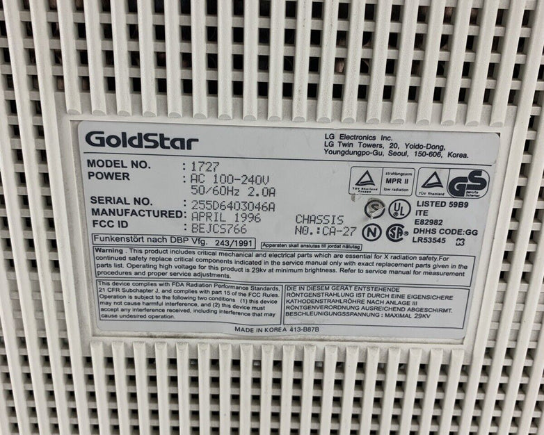 Vintage GoldStar LG 1727 CRT VGA 16" Monitor Retro Gaming Tested Grade B