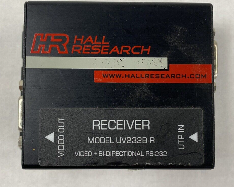 Hall Research Receiver UV232B-R Video + Bi-Directional RS-232 Untested