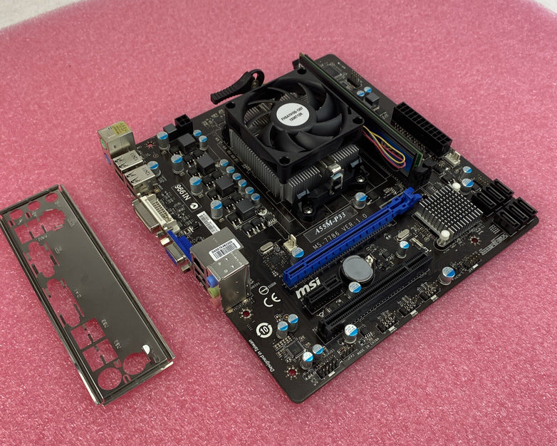 MSI A55M-P33 MS-7786 Motherboard Intel AMD A4-3400 2.7GHz 4GB RAM w/ Sheild