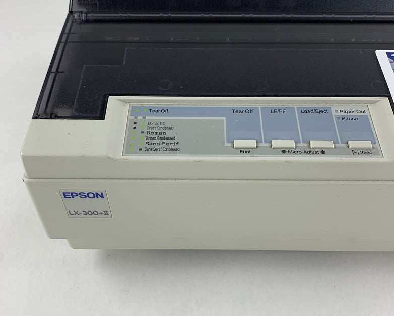 Epson LX-300+II P170B Dot Matrix 9-Pin Printer Tested No Ribbon