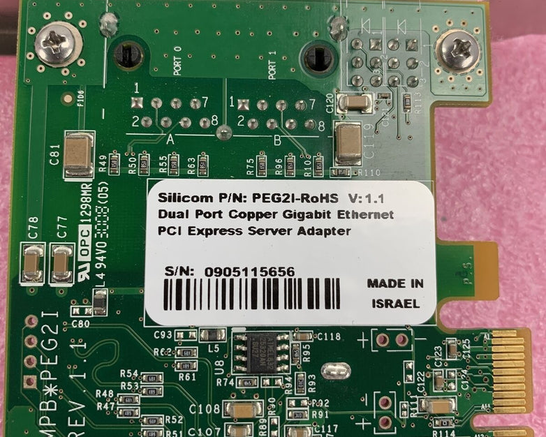 Silicom PEG2I-RoHS Dual Port Copper Gigabit Ethernet PCI Express Server Adapter