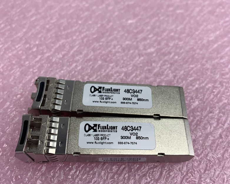 Fluxlight 46C3447 10G SFP+ Transceiver Lot of 2