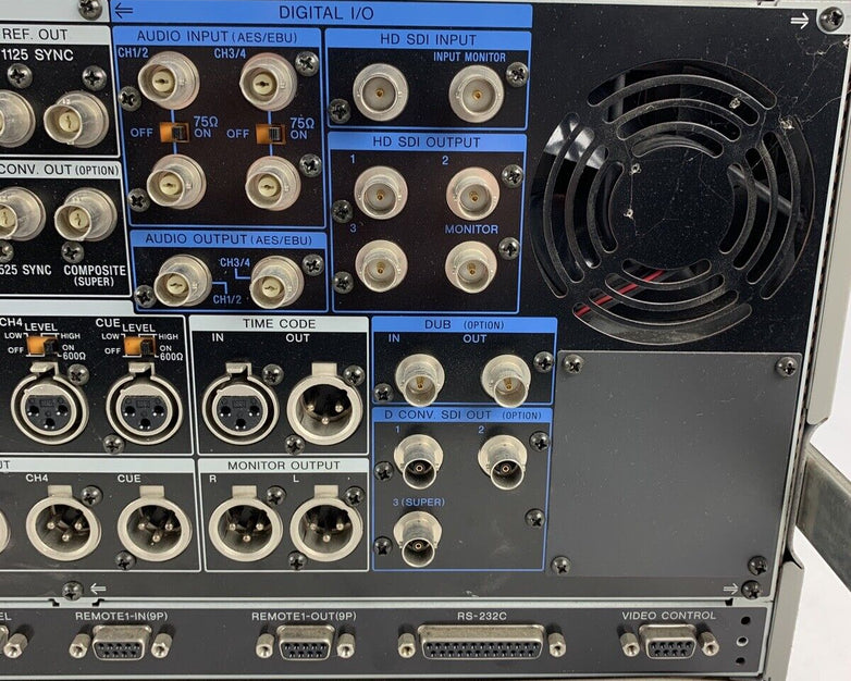 Sony HDW-500 HDCAM HD Digital Videocassette Recorder Error Code A3