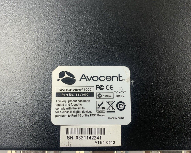 Avocent Switchview 1000 8SV1000 For Parts or Repair