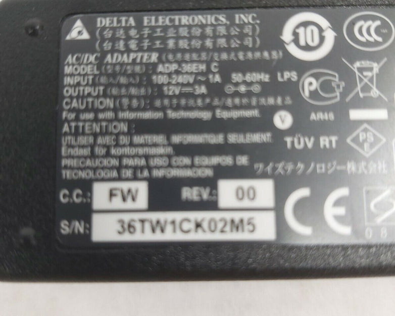 Delta Electronics ADP-36EH C & ADP-36JH A Adapter (Lot of 2)