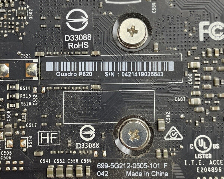 NVIDIA QUADRO P620 2GB GDDR5 PCIE Graphics Card 4x Mini DisplayPort