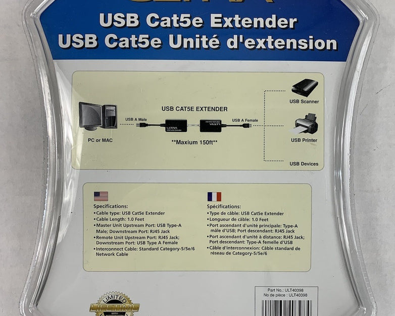 Ultra Xstream ULT40398 USB CAT5E Extender