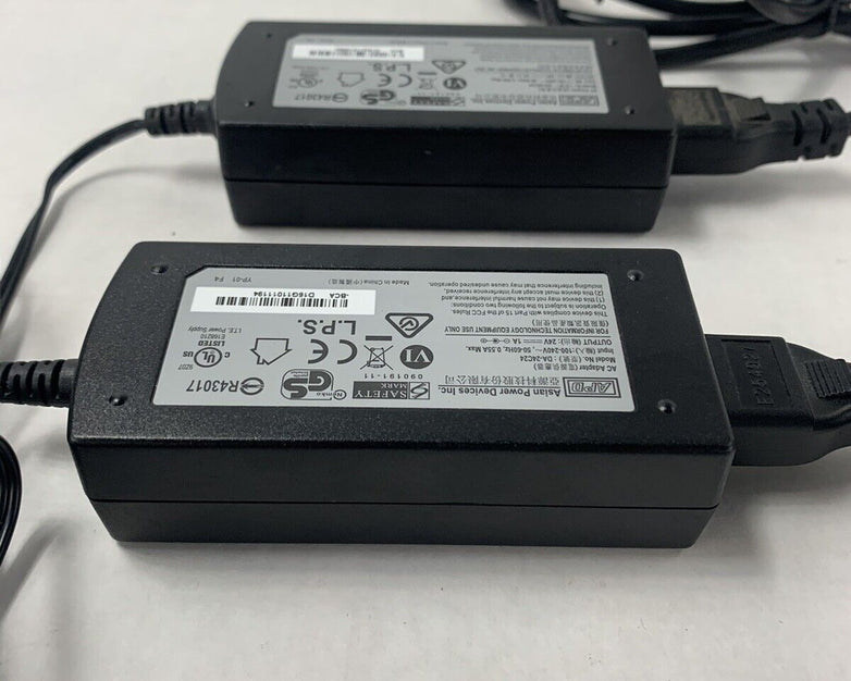 Lot 2 Genuine APD AC Adapter DA-24C24 24V 1A Power Supply 24W With OEM Cord