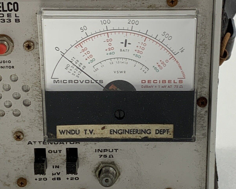 Sadelco FS 733 B VHF Cable TV Signal Strength Tester Untested