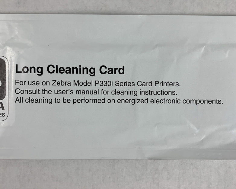 Zebra P330i Card Printer Long Cleaning Card (Lot of 20)
