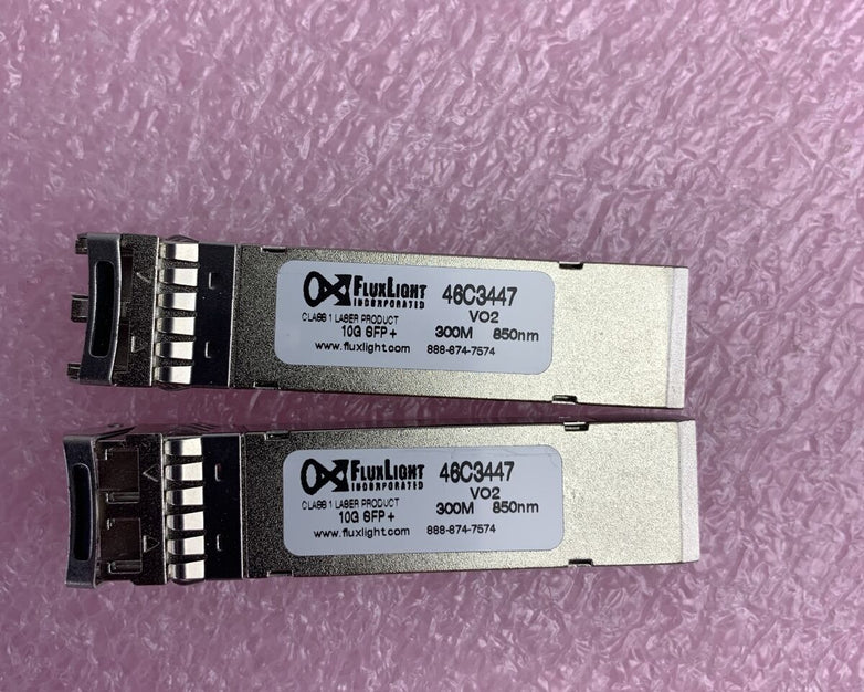 Fluxlight 46C3447 10G SFP+ Transceiver Lot of 2