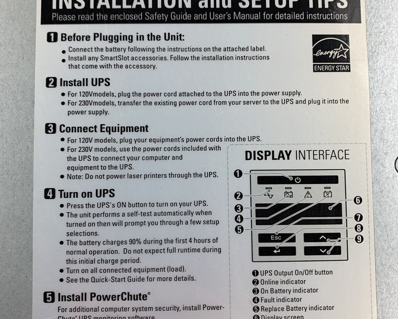 APC SMT750RM2U Smart UPS 750 Battery Backup No Battery Tested