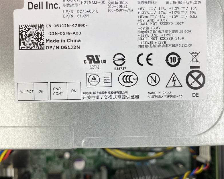 Dell Optiplex 7010 MT Intel Core i5-3470 3.20GHz CPU 4GB RAM No HDD OS