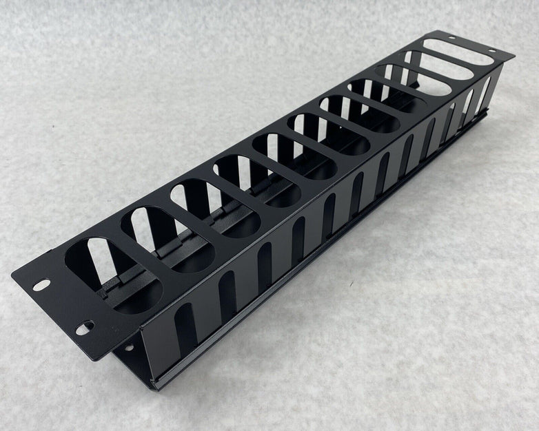 Lot of 2 Unbranded 19" Mountable Sturdy Steel Cable Manager w/ Screws
