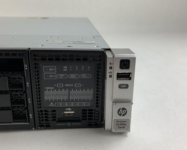 HP ProLiant DL380p Gen8 Server 2x E5-2630 2.3 GHz 48 GB RAM NO HDD NO OS
